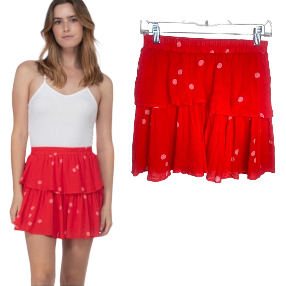 BTFL-Life‎ res Flirty Tiered Polka dot mini skirt XS